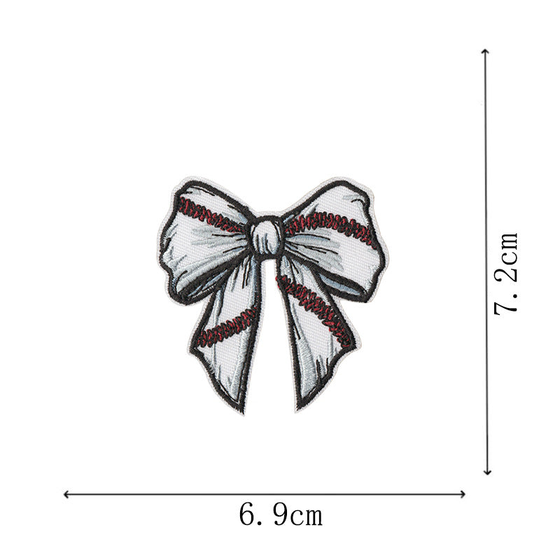 Wholesale Bow Cartoon Baseball DIY Patches