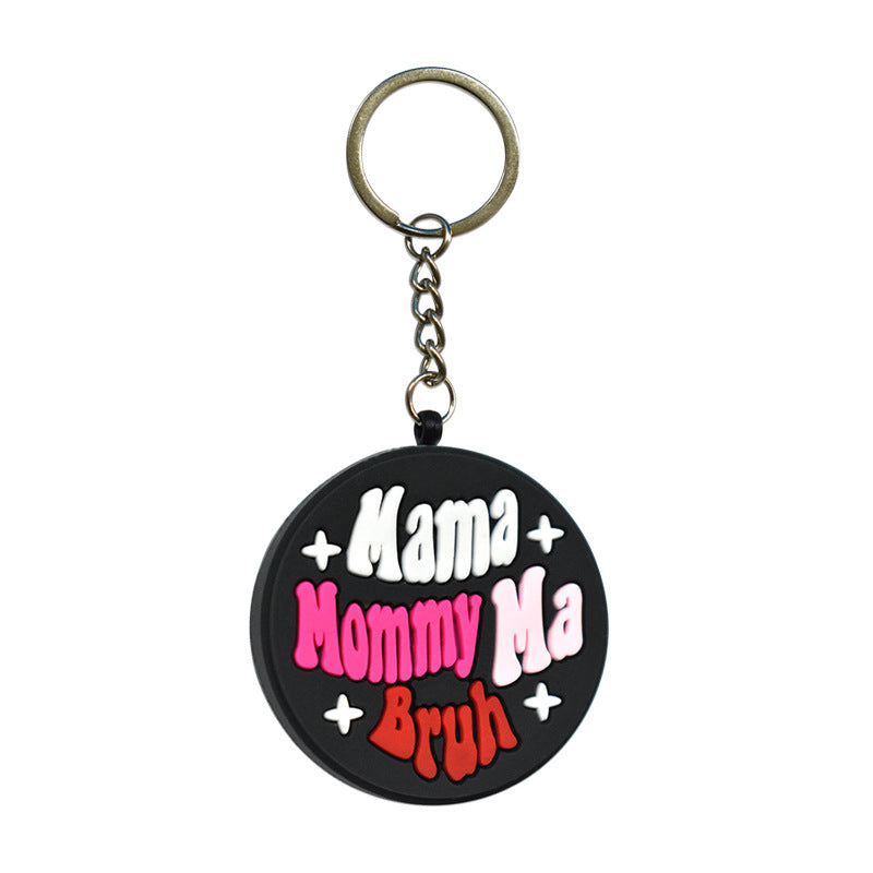 Wholesale Random 100pcs PVC Soft Rubber Focus Beads Zinc Alloy Keychains