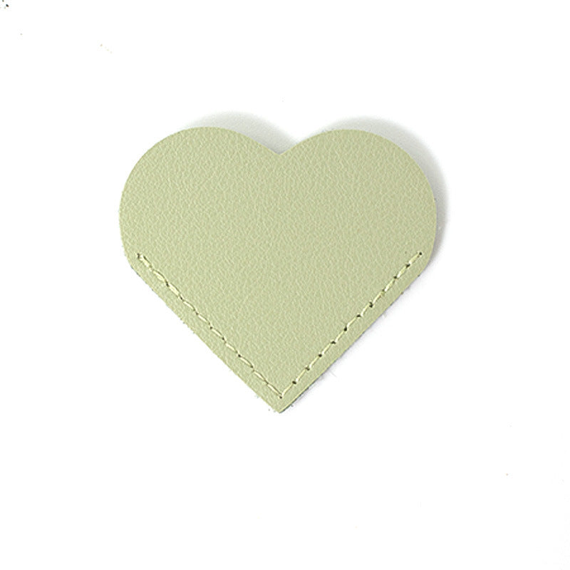 Wholesale Creative Leather Love Pu Simple Portable Book Page Holder Student Gift Heart-shaped Bookmark Book Corner Protective Cover