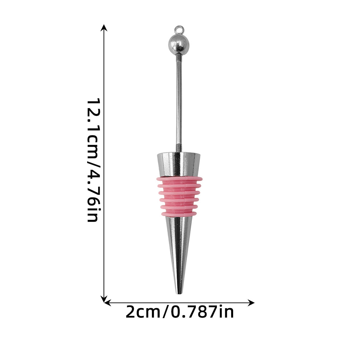 Wholesale DIY long rod cylindrical wine stopper with colored leather ring and colored wine stopper