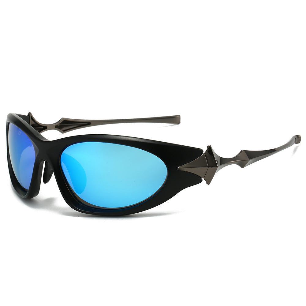 Wholesale Star Y2K Cyberpunk Futuristic Four-pointed Star Sunglasses