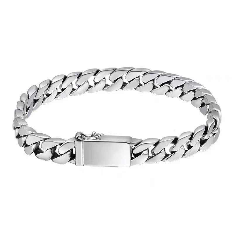 Wholesale Retro Simple Punk Men's Braided Cuban Pin Bracelet