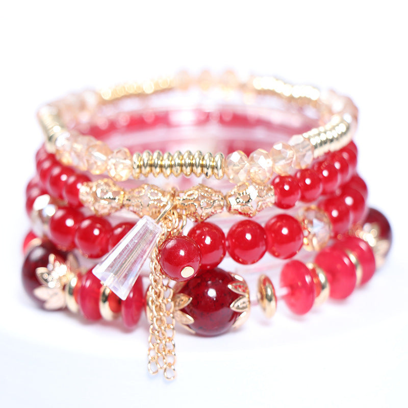 Wholesale Bohemian Multi-layered Crystal Temperament Exotic Fashion Bracelet