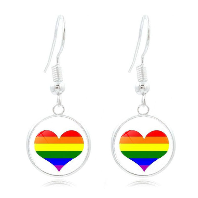 Wholesale Iridescent Long Silver Alloy Earrings