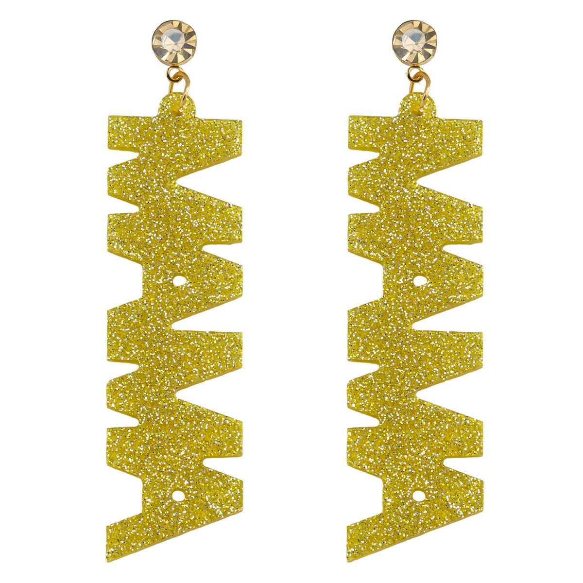 Wholesale Diamond letter link earrings
