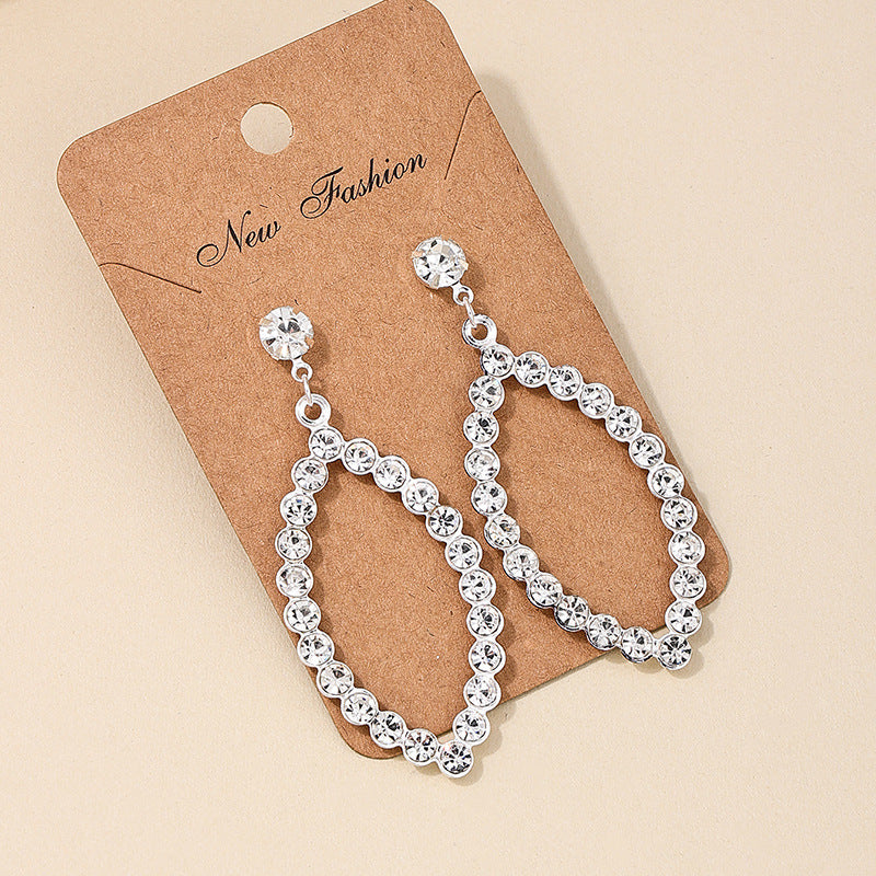 Wholesale Fashion metal geometric heart star ring French high-end temperament simple ladies earrings