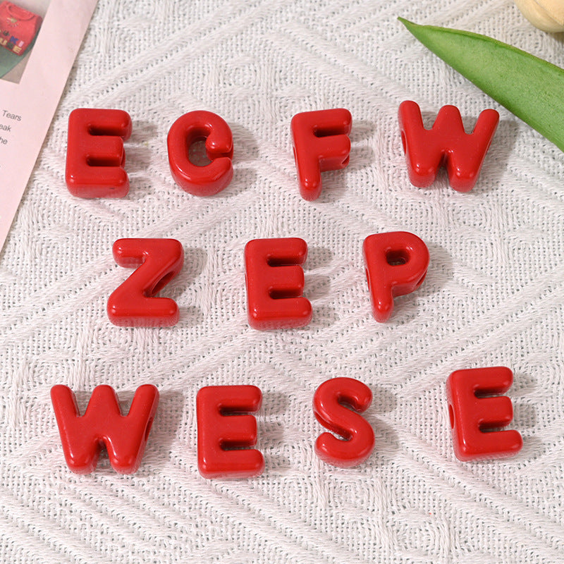 Wholesale 5pcs/pack Acrylic Colorful Letter Beads DIY Jewelry Accessories