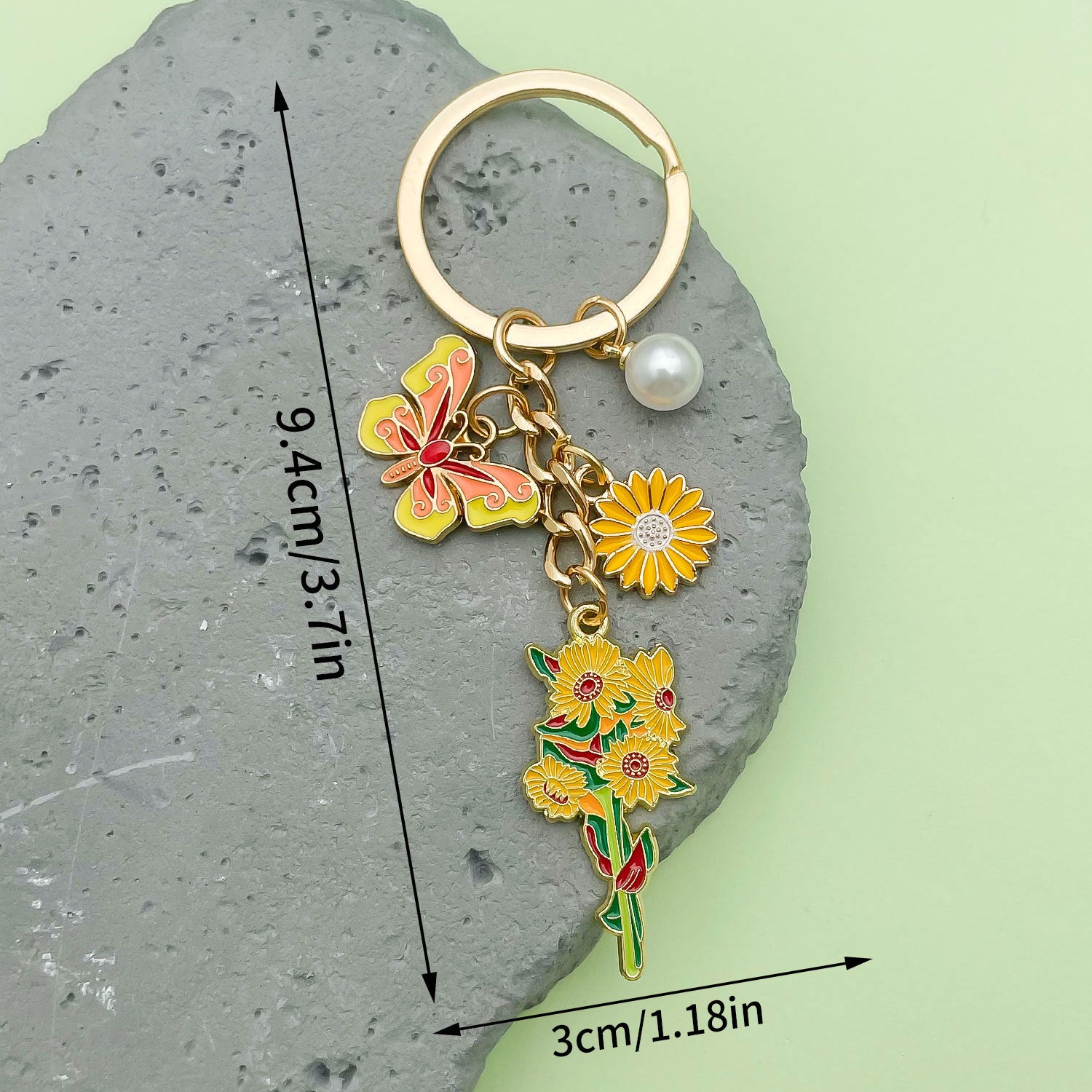 Wholesale Colorful butterfly metal keychain