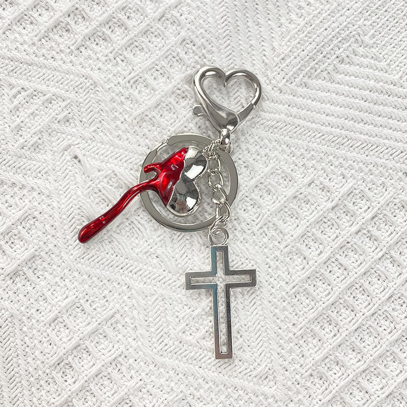 Keychains de mariposa de corazón oscuro al por mayor