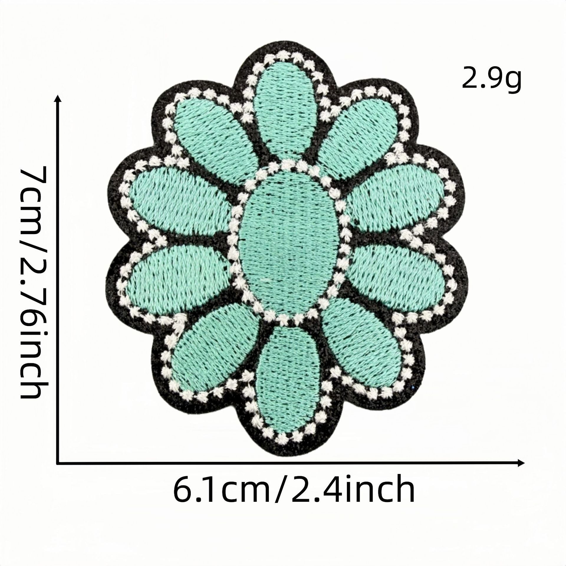 Wholesale Turquoise Western Cowboy Embroidered Iron On Patches Leopard Bow Plaid Heart Designs DIY Decorative Accent For Shoes Hats Everyday Use