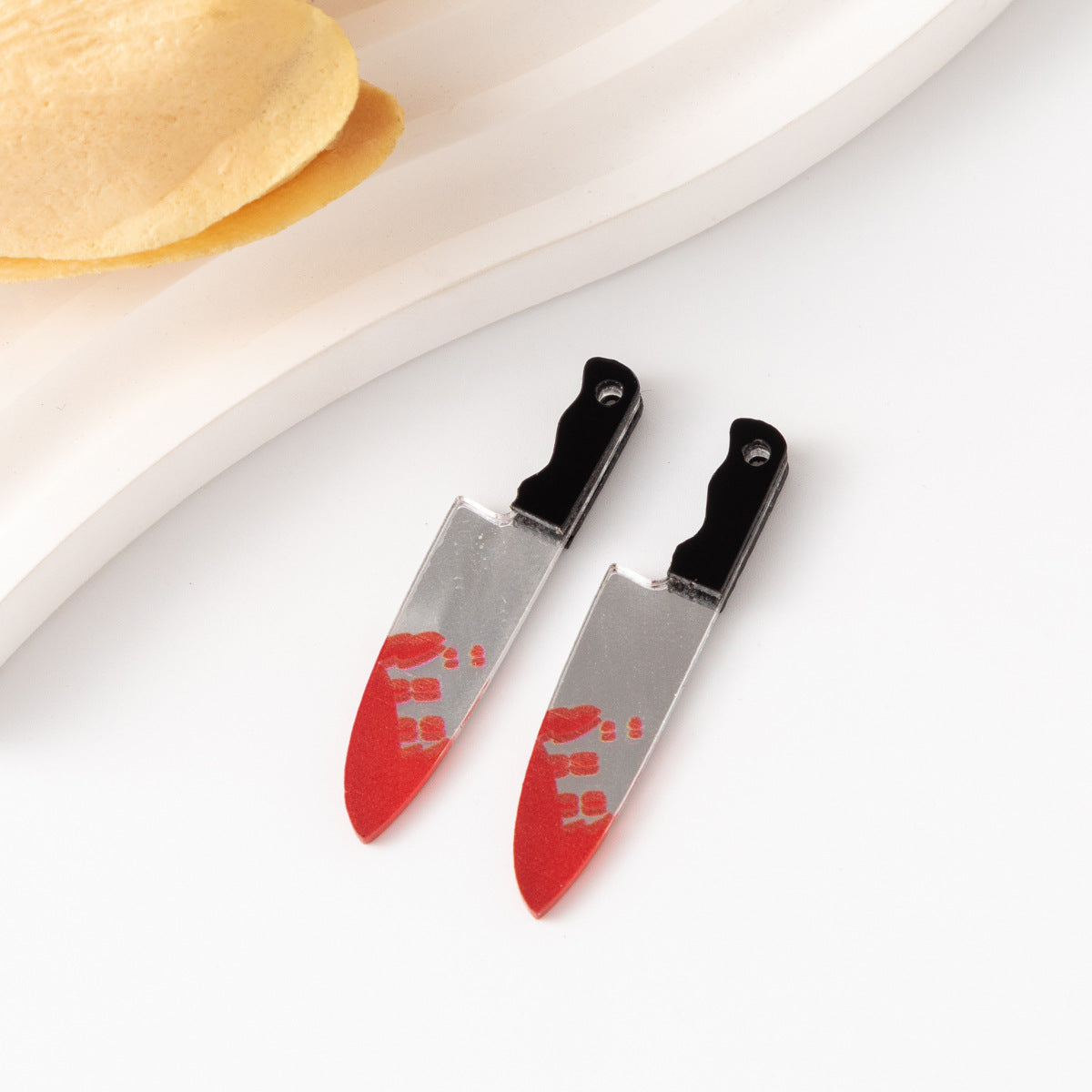Wholesale  Halloween Acrylic DIY Kitchen Knife Fruit Knife Accessories FlatBack