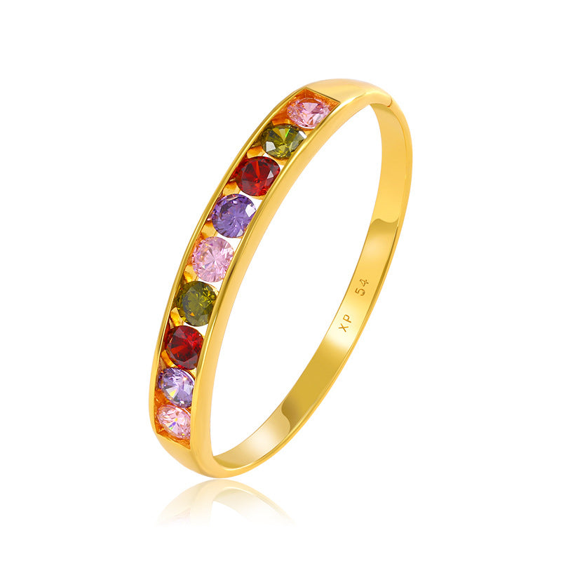 Wholesale Colored Artificial Gemstone Fashionable Retro Imitation Gemstone High-end Feeling Bracelet