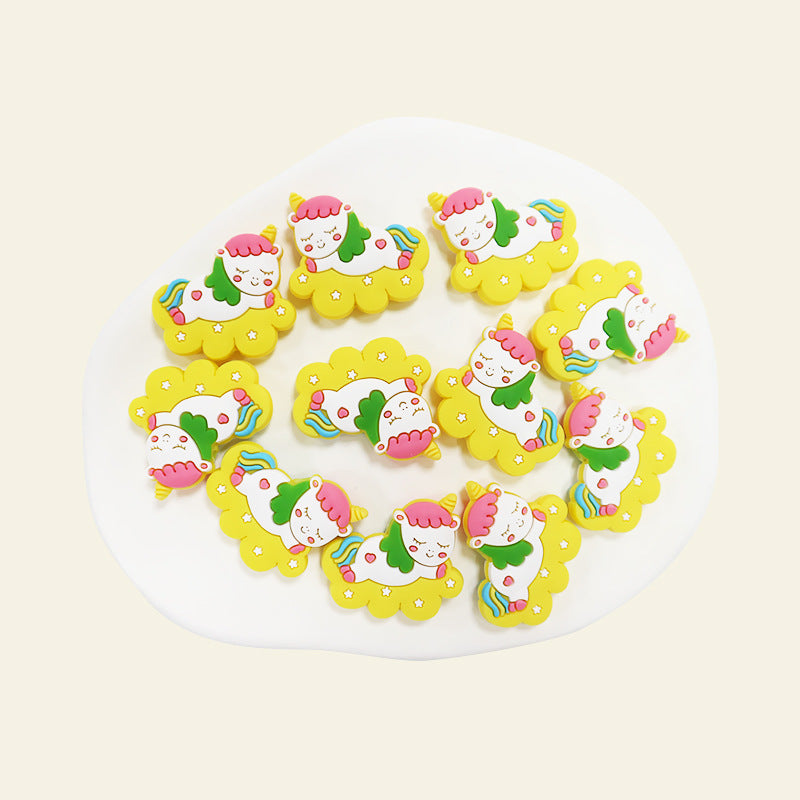 Wholesale 10PCS Unicorn Cartoon Silicone Beads