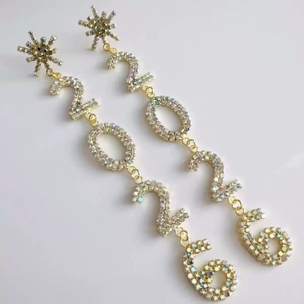 Wholesale 2026 Butterfly Christmas Blingbling Earrings