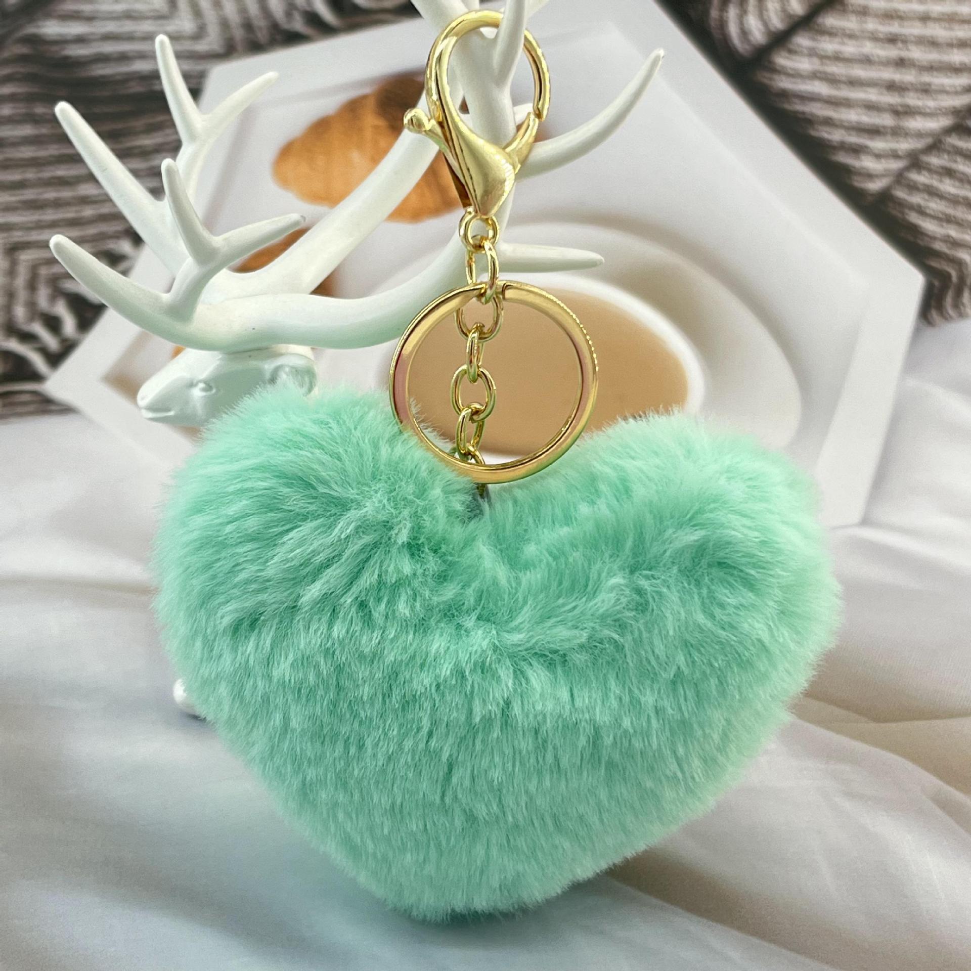 Wholesale Plush Peach heart keychain