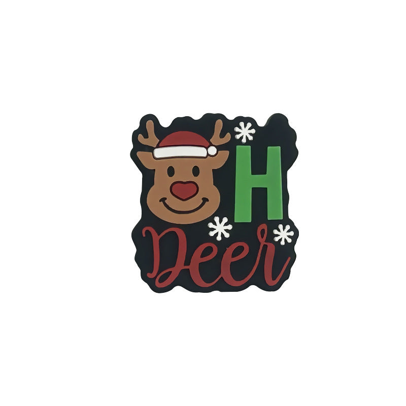 Wholesale 10pcs Christmas Silicone Cartoon Beads