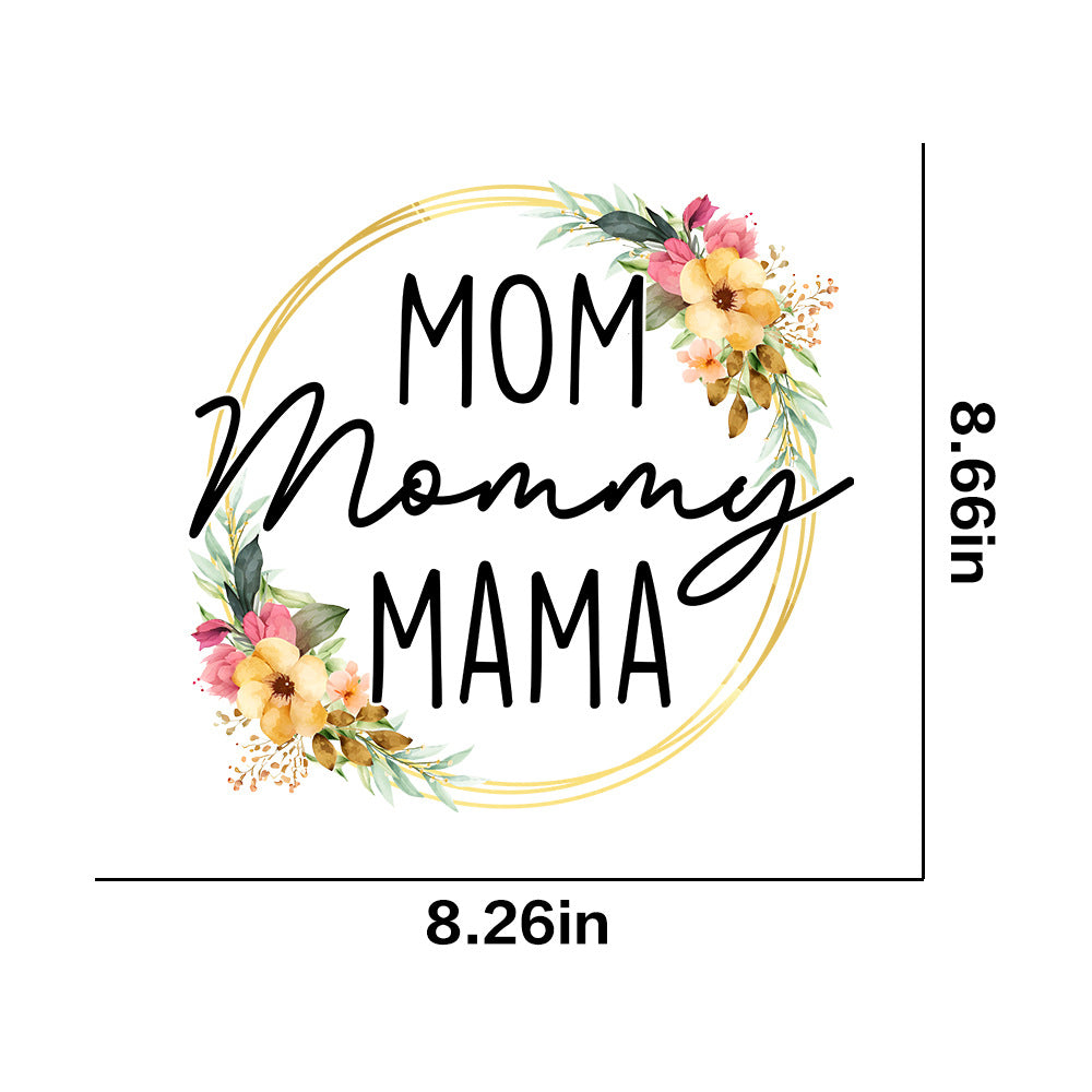 Wholesale 10pcs/pack Hot Stamping  Mother' s Day Theme Letter Flower Peach