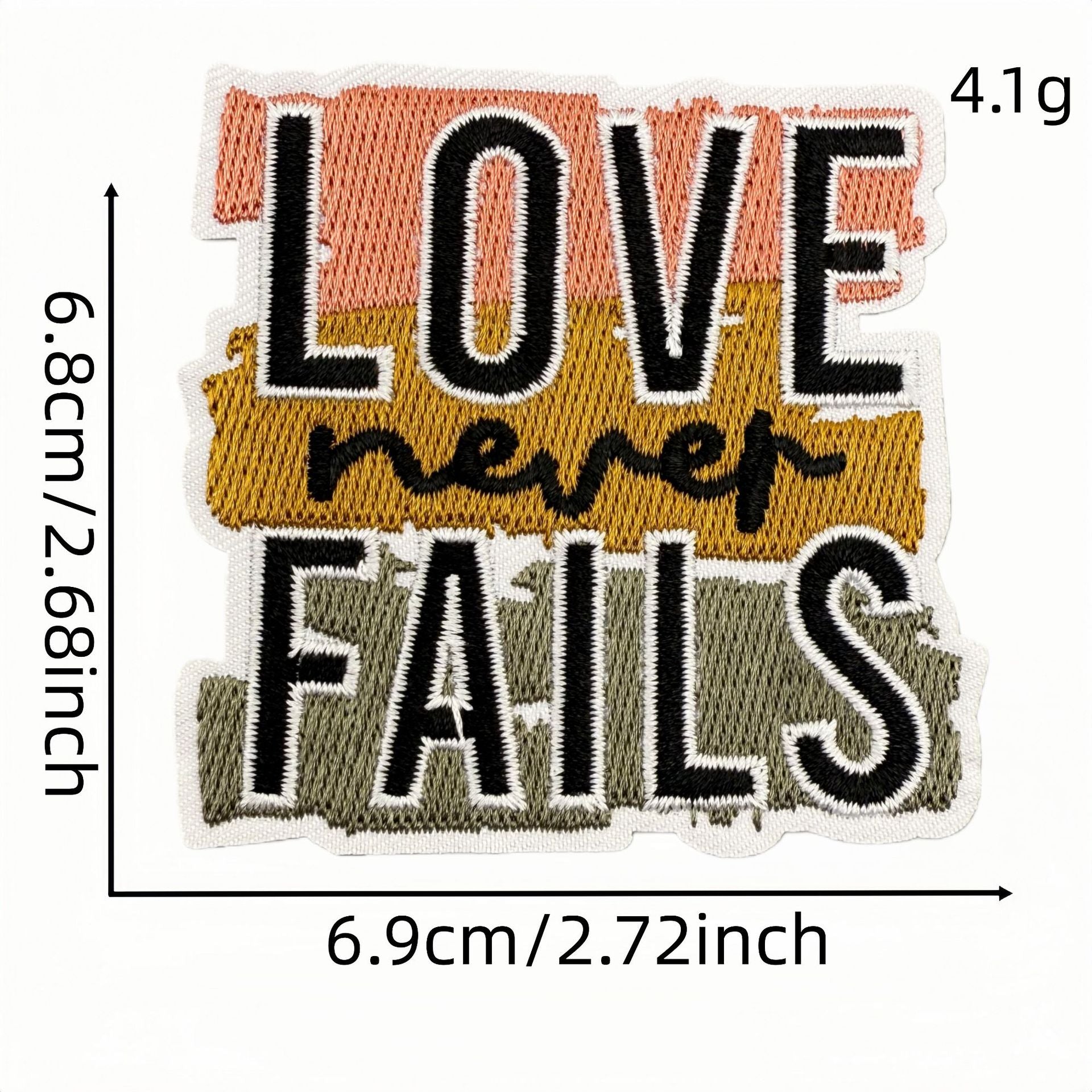 Wholesale Polyester Embroidered Patches Bohemian Cartoon English Iron On Badges For DIY Craft Supply