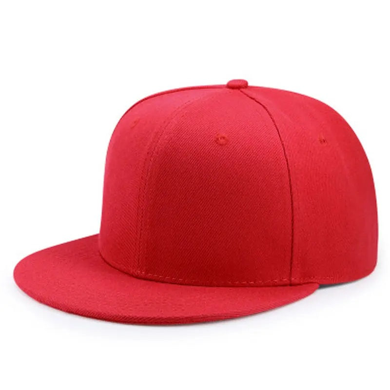 Wholesale Back Closure Full Wrap Fashion Solid Color Flat Brim Baseball Cap