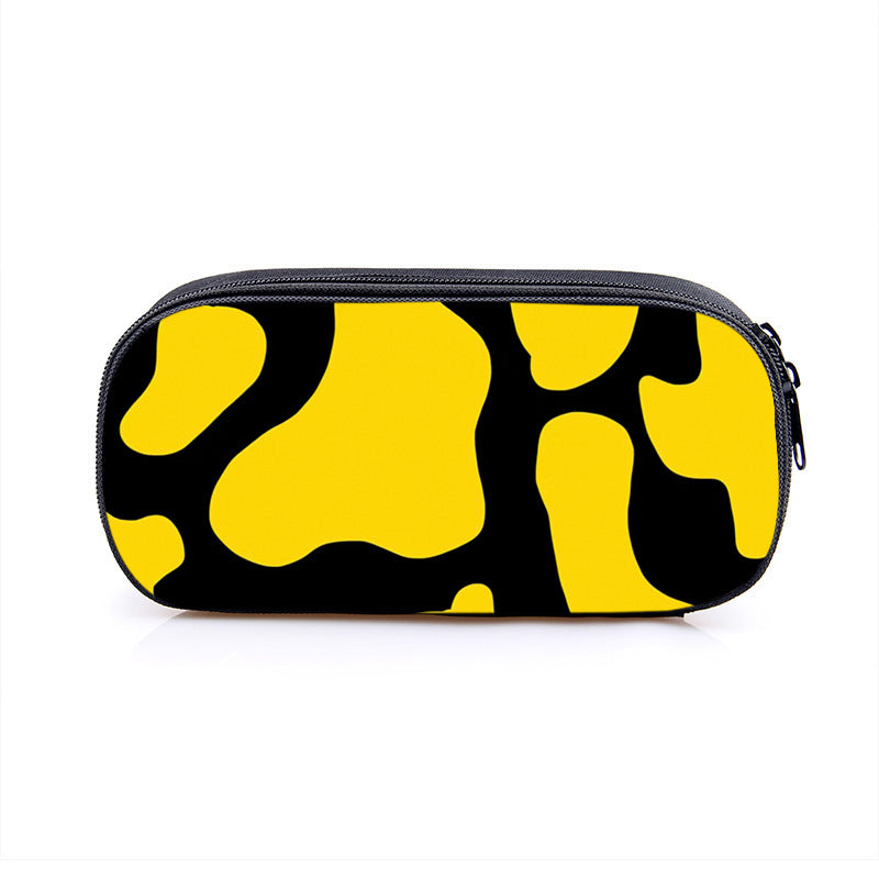 Wholesale Cow Pattern Series Simple Polyester Pencil Case