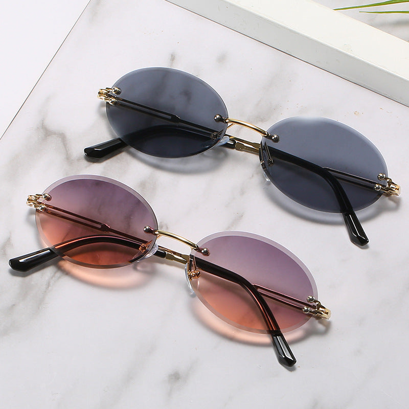 Wholesale PC Gradient Oval Sunglasses