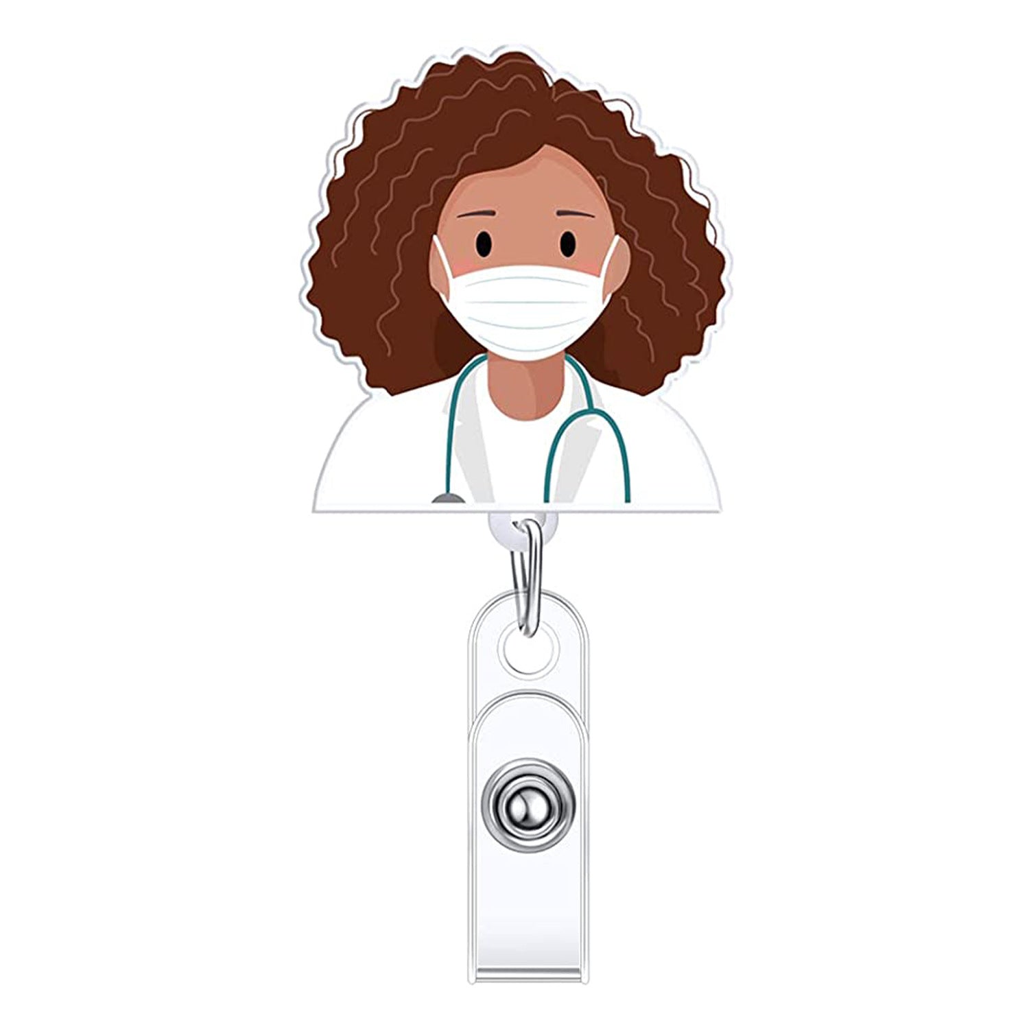 Wholesale Doctor Nurse Badge Scroll Retractable Keychain