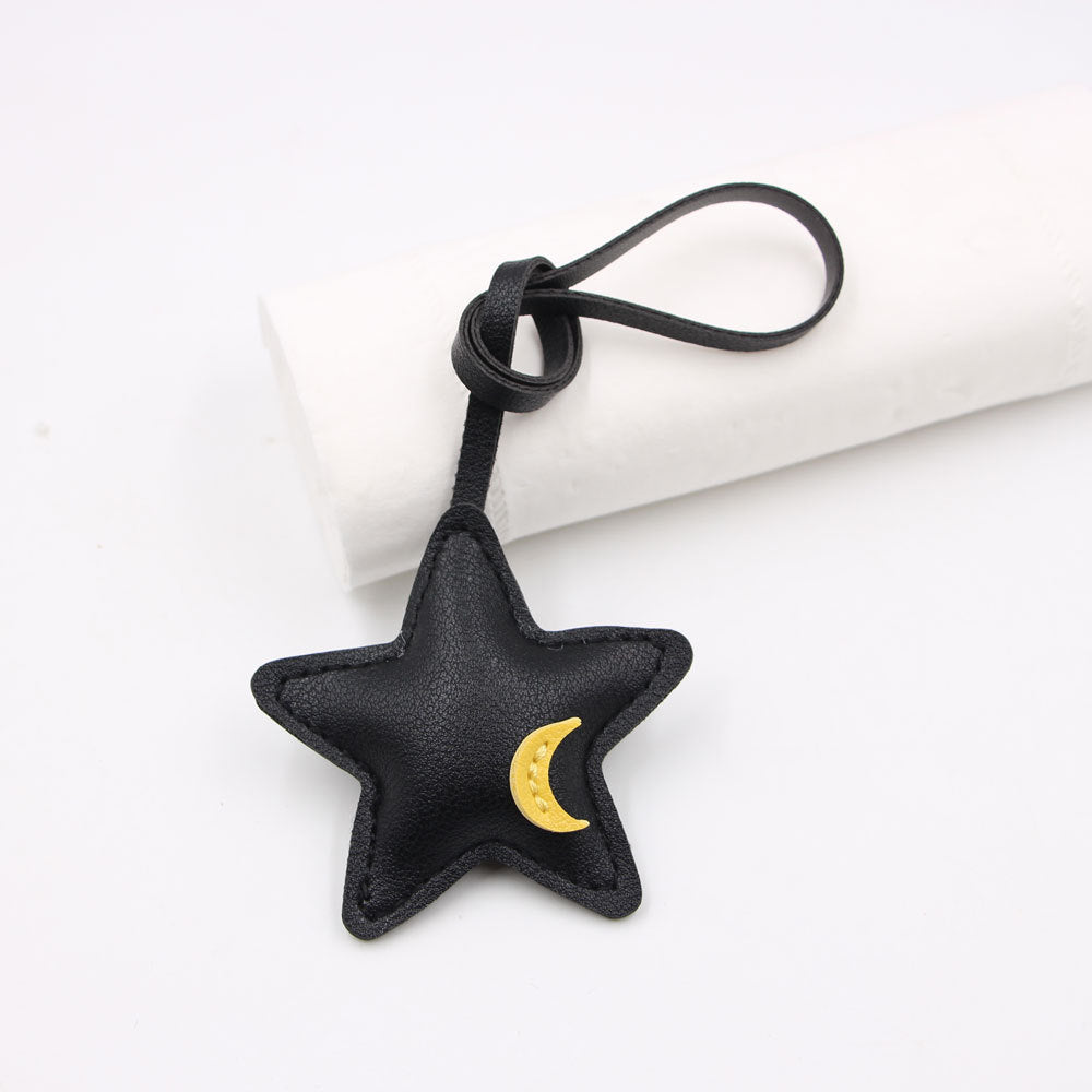 Wholesale Good Night Stars Faux Leather Star Moon Bag Charm Trendy Fashion Accessory For Handbags Car Keys Everyday Gift And Boutique Resale