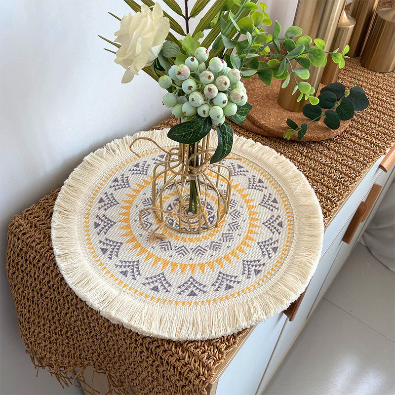 Wholesale Boho Woven Cotton Anti-scalding Placemats