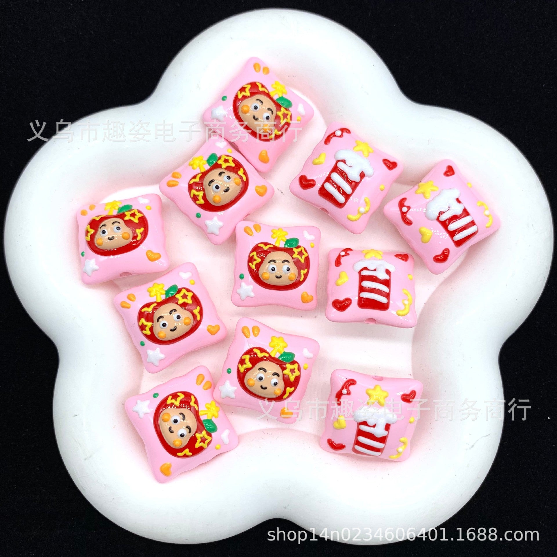 Wholesale 10pcs Cute cartoon throw pillow Acrylic Beads