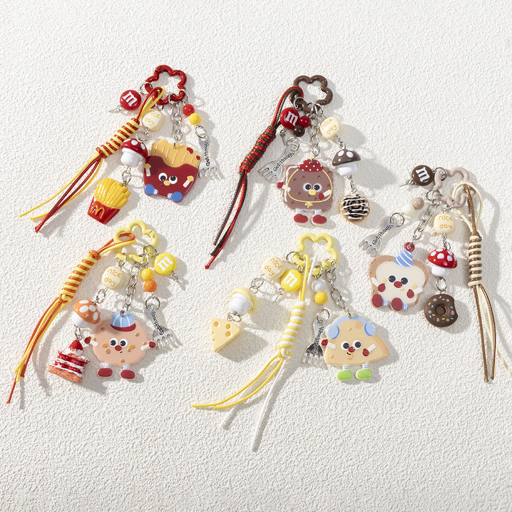 Wholesale Cute Star Mushroom Dessert Cartoon Keychain
