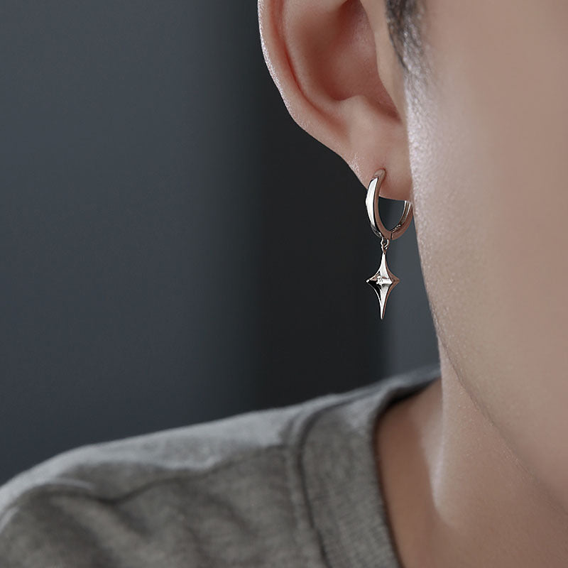 Wholesale Stars Single Only Mens Copper Earrings