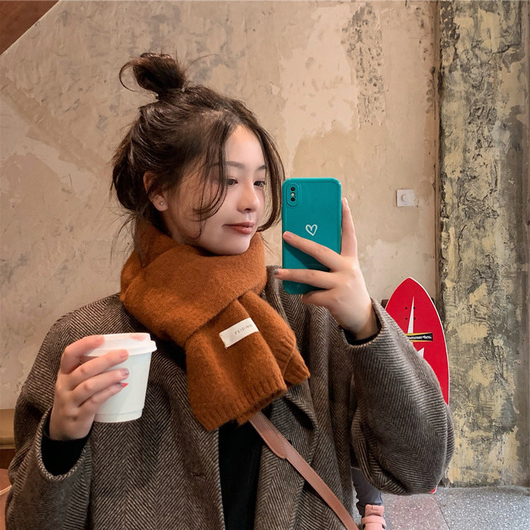 Wholesale Klein Blue Women's Autumn and Winter Versatile Knitted Acrylic Scarf