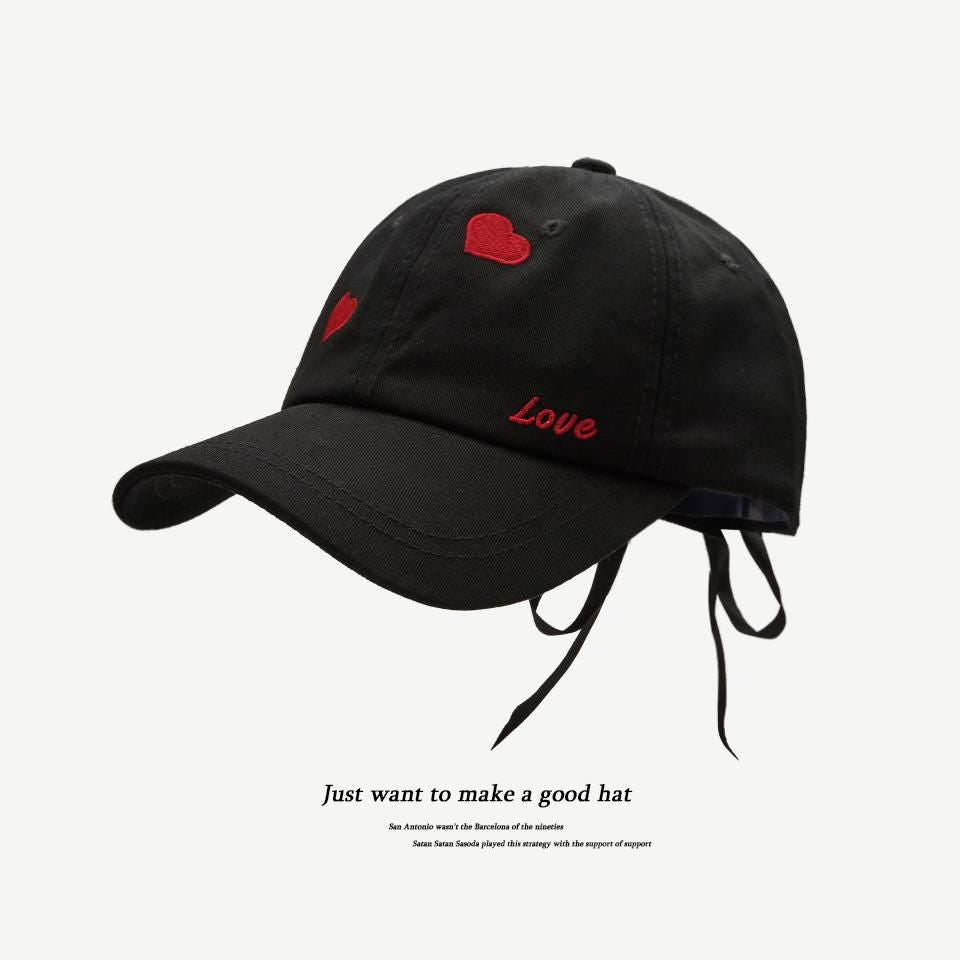 Wholesale Preppy Style Heart Embroidered Baseball Cap