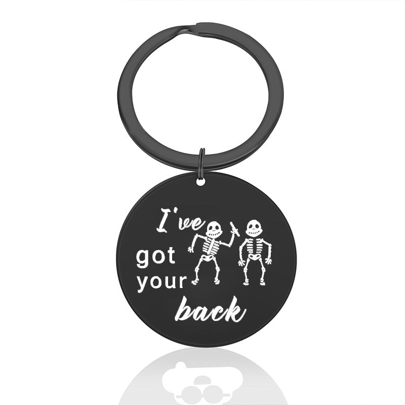 Wholesale Round Brand Stainless Steel Keychains