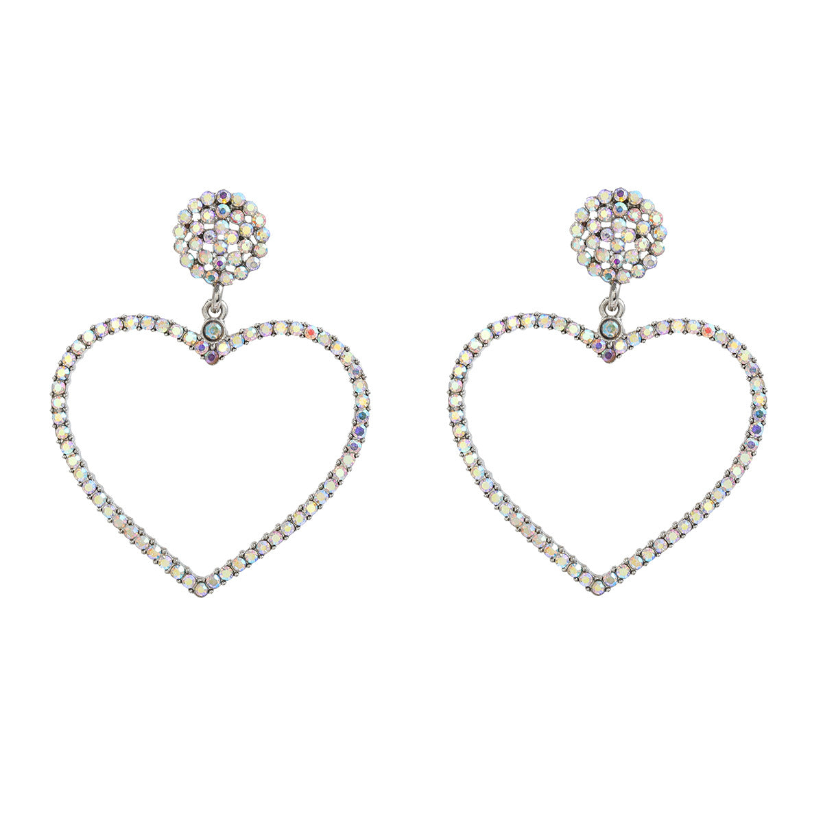 Wholesale Love Shaped Diamond Earrings