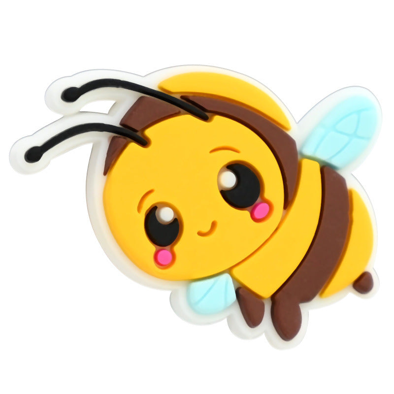 Wholesale  Random 100pcs/pack   Cartoon Bee   Focal Beads
