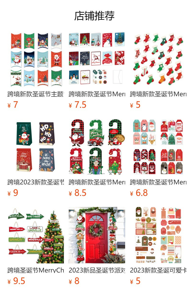 Wholesale 3pcs/set Christmas Santa Door Hanging Decoration