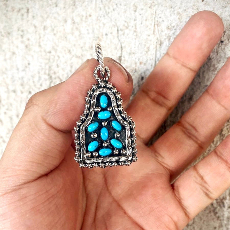 Wholesale Bohemian Turquoise Geometric Pendant Necklaces