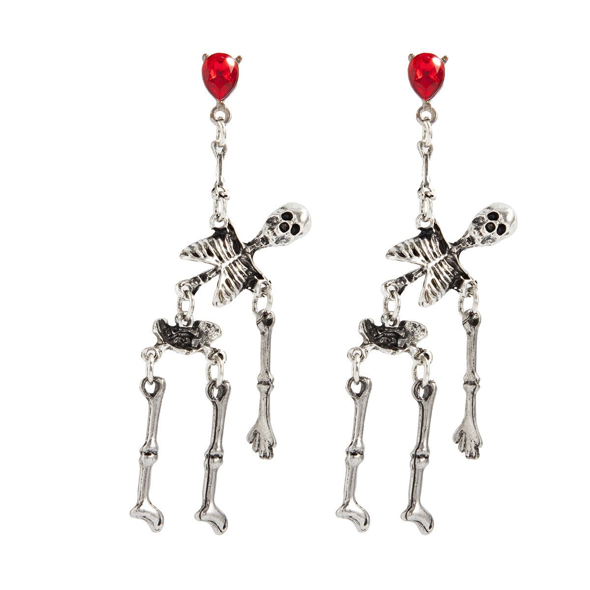 Wholesale Halloween metal skull earrings