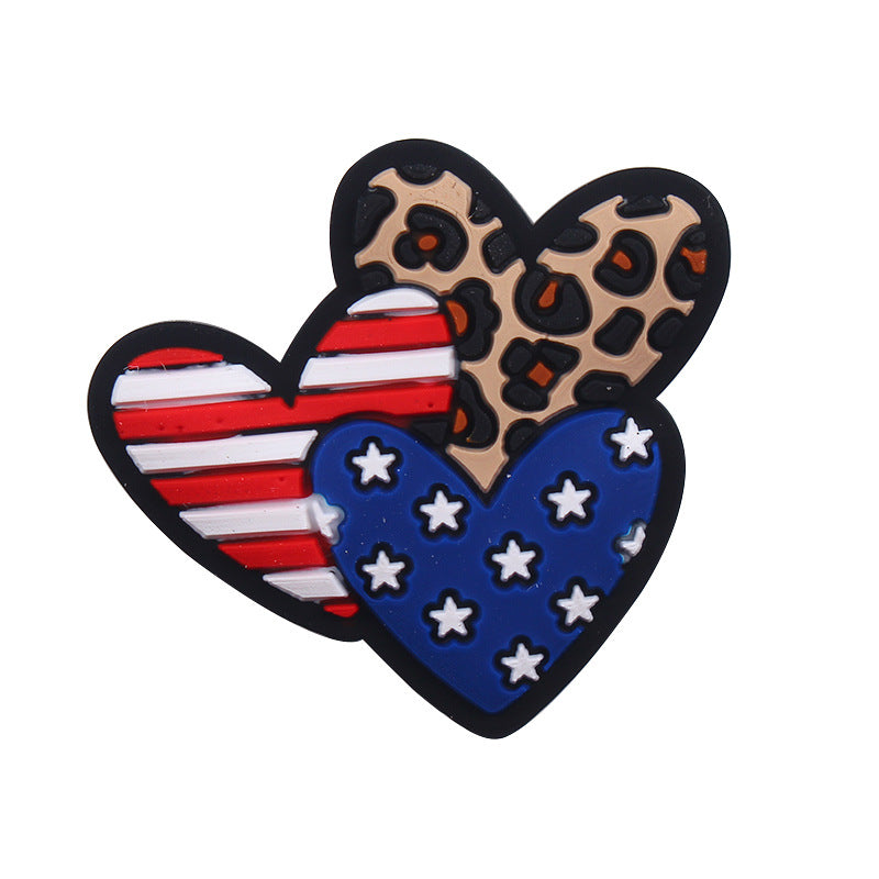 Wholesale of 3PCS/PACK American Independence Day Silicone Beads