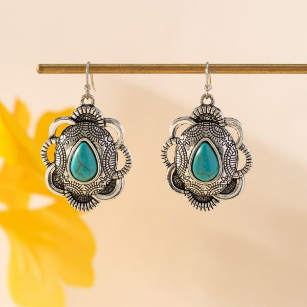 Wholesale Green necklace and earrings jewelry set Western style