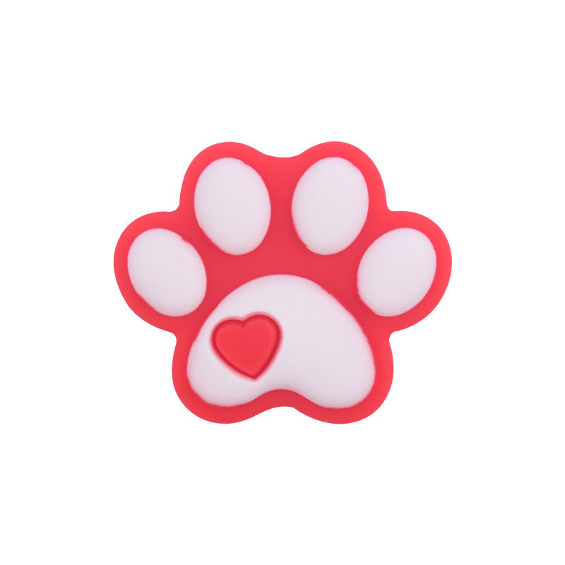 Wholesale of 3PCS Cartoon Dog Paw Silicone Focal Beads