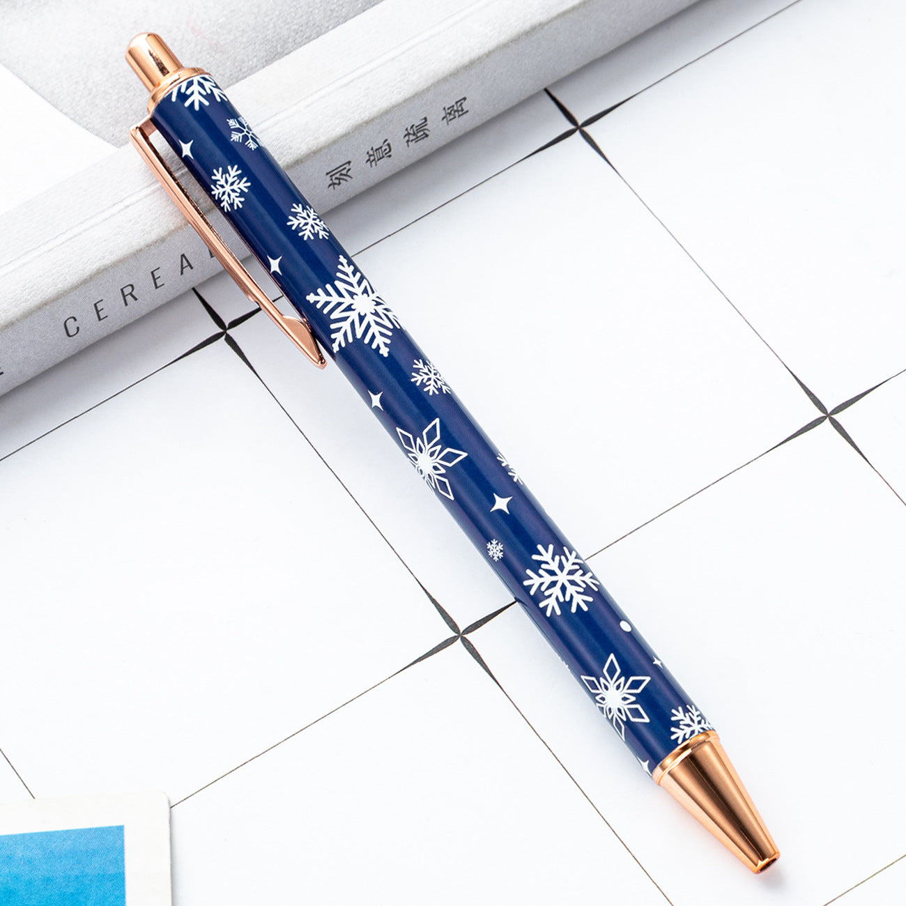 Wholesale Cartoon Christmas Button Plastic Ballpoint Pen