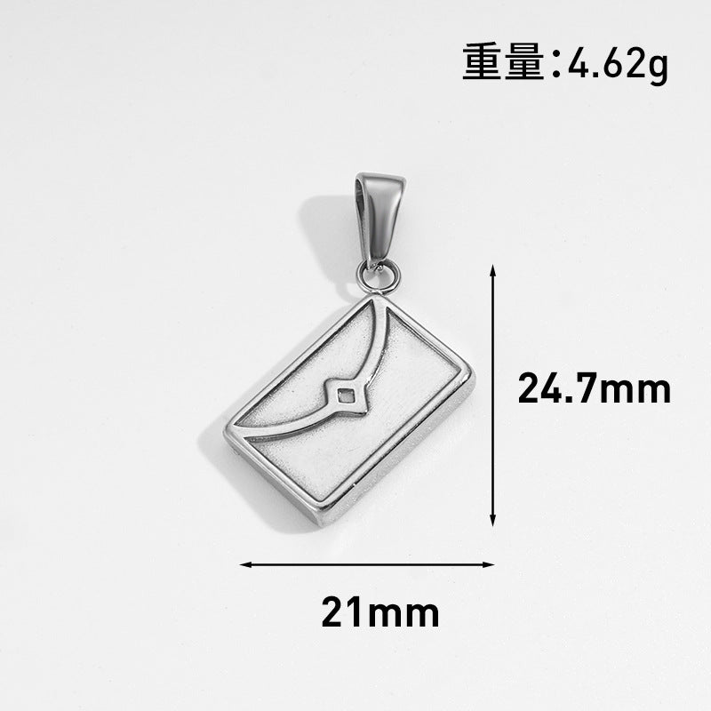 Wholesale 10pcs Retro flower heart-shaped hollow geometric stainless steel pendant
