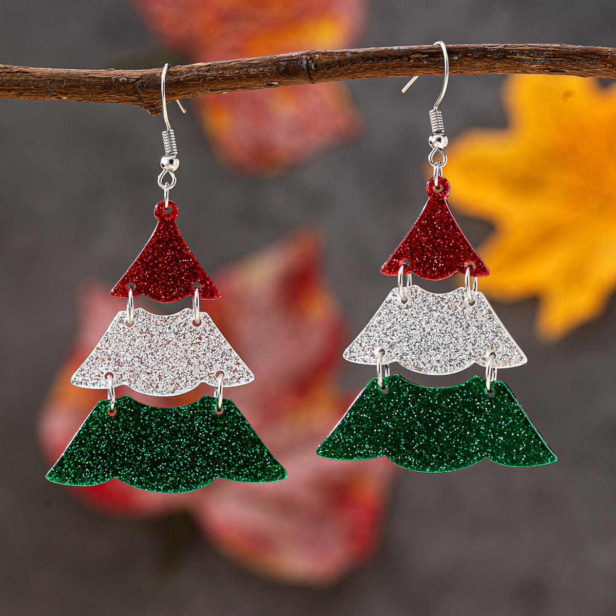 Wholesale Christmas tree gingerbread man  Acrylic Earrings