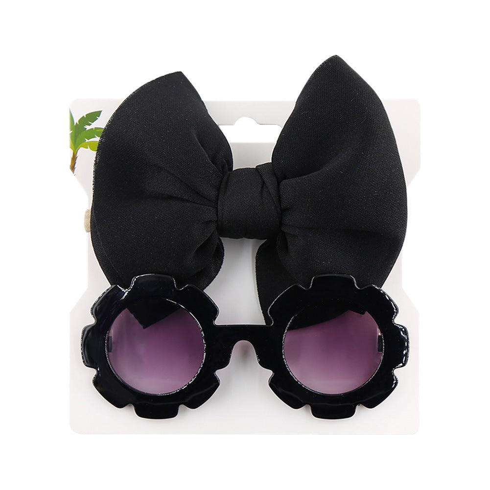 Wholesale Kids Sunglasses Fabric Headband Set
