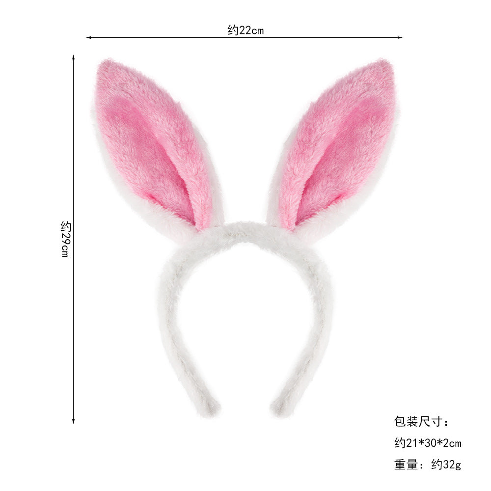 Wholesale Halloween Women Children's Performance Props Easter Cute Plush Rabbit Ear Headwear