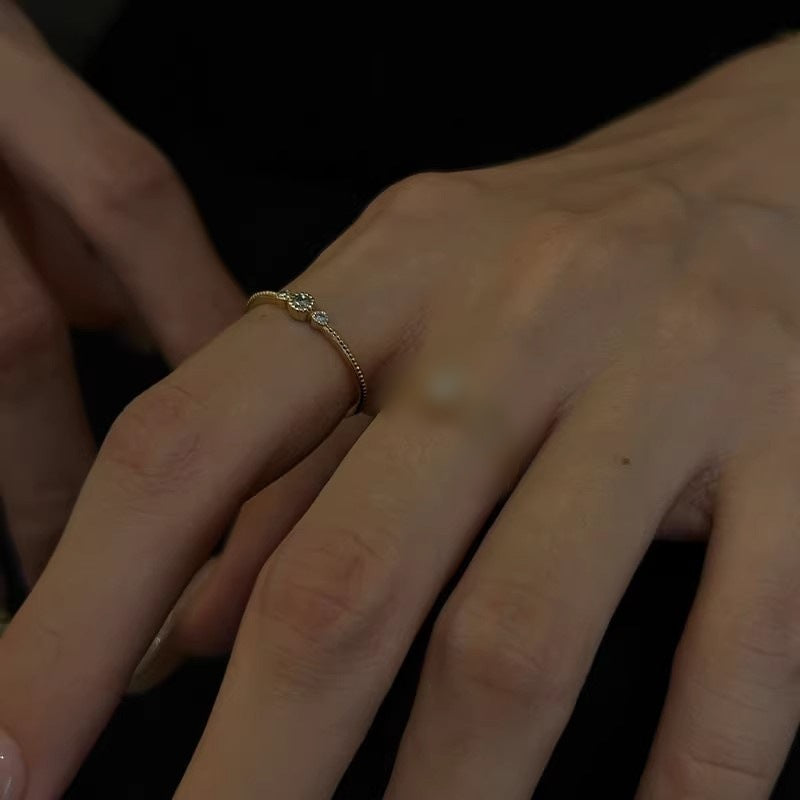 Wholesale Luxury Double-Layer Cool Water Drop Ring Open Index Finger Ring