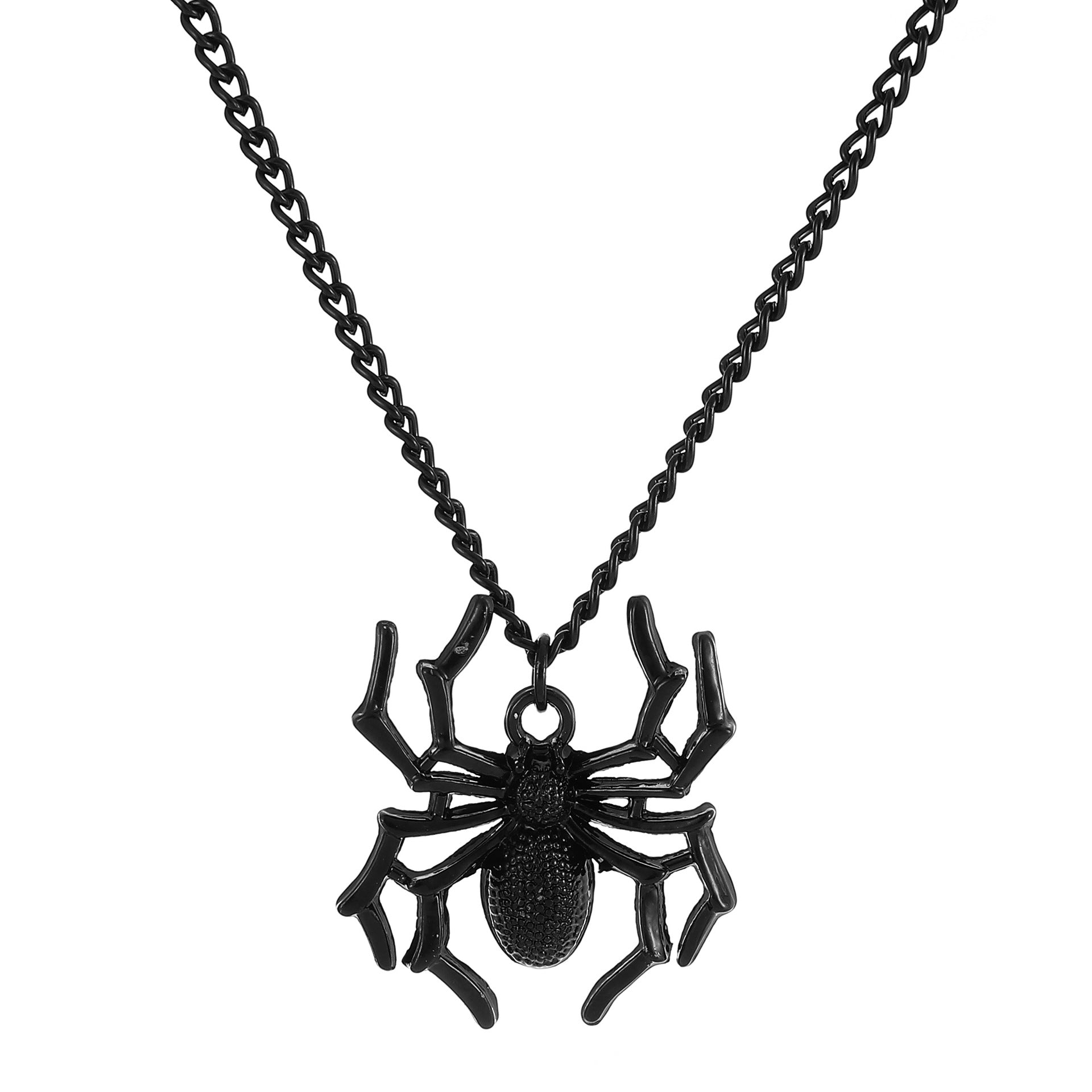 Wholesale Simple spider pendant street style punk three-dimensional insect necklace