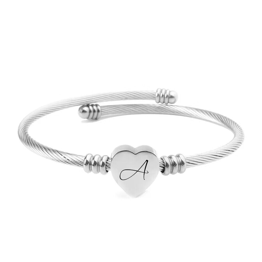Wholesale Stainless Steel Wire Woven Heart-shaped Bracelets